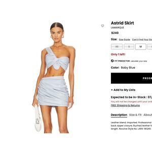 NWOT Lamarque Astrid Skirt in Baby Blue